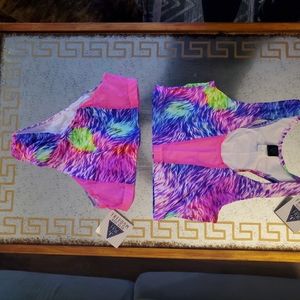 Fuzzy patterned top and bottom set